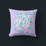 Mauve Pastel Färg 80 Birthday Anpassningsbar Pillo Kudde<br><div class="desc">80:e födelsedag Pillow med anpassadets vita bokstäver på abstrakt utformning av små fyrkanter och lila bättre bakgrund i färg (anpassade). Andra modeller inom rosa och akvat färg finns tillgängliga. Glöm inte hela samlingen.</div>