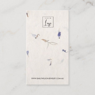 MAUVE PETAL HANTERADE PAPPRARE STUDIE EARRING-VISN VISITKORT