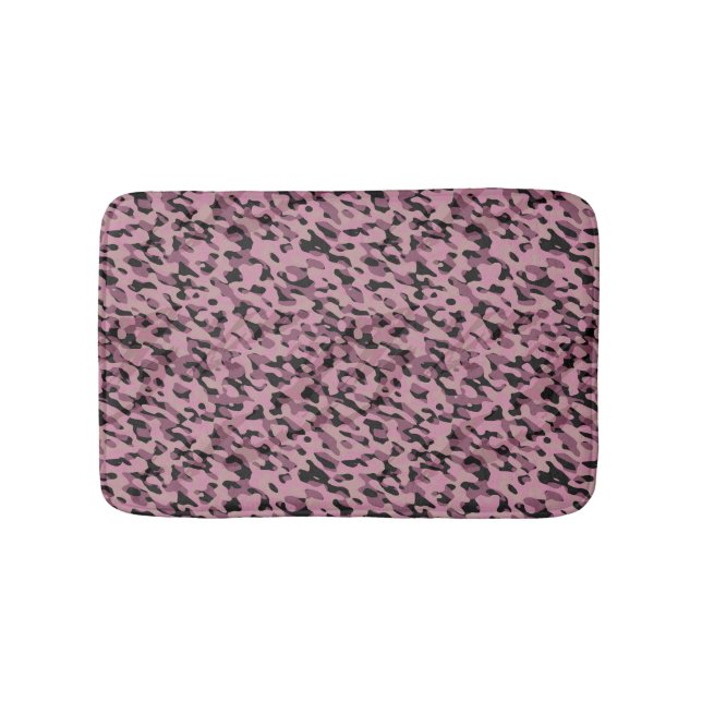Mauve pink and Charcoal Camo abstract Badrumsmatta (Framsidan)