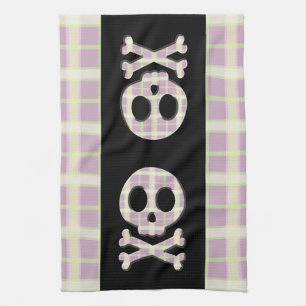 Mauve plädskalle kökshandduk
