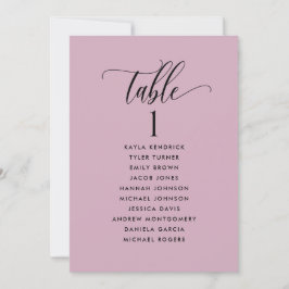 Mauve-platskort med Guest Namn