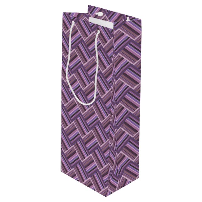 Mauve rand diagonalväv mönster (Framsidan Vinklad)