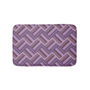 Mauve rand diagonalväv mönster badrumsmatta