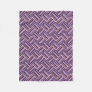 Mauve rand diagonalväv mönster fleecefilt