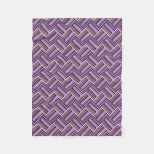 Mauve rand diagonalväv mönster fleecefilt (Framsidan)