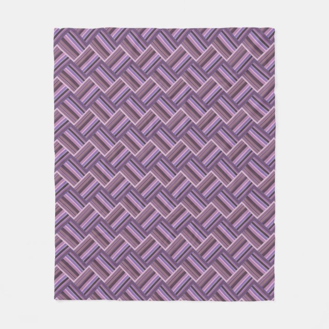 Mauve rand diagonalväv mönster fleecefilt (Framsidan)