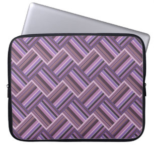 Mauve rand diagonalväv mönster laptop sleeve
