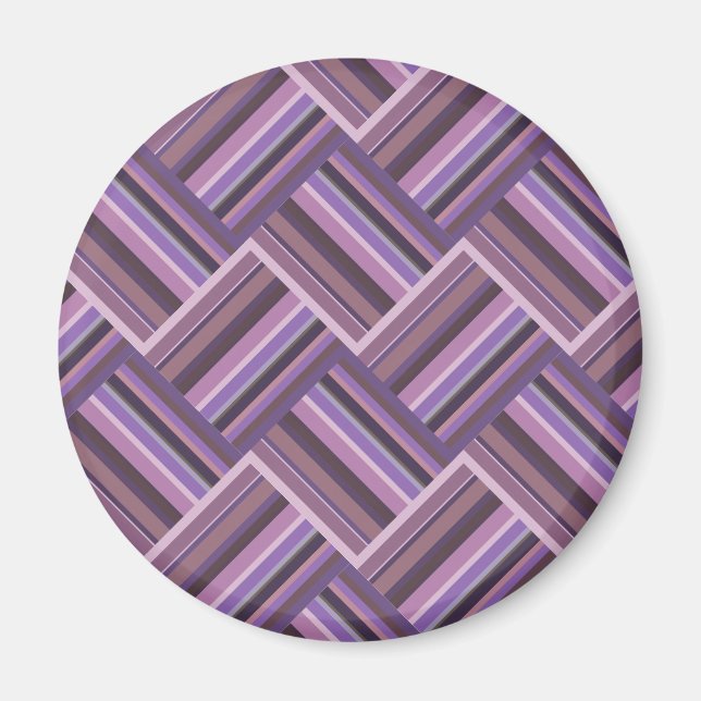 Mauve rand diagonalväv mönster magnet (Framsidan)