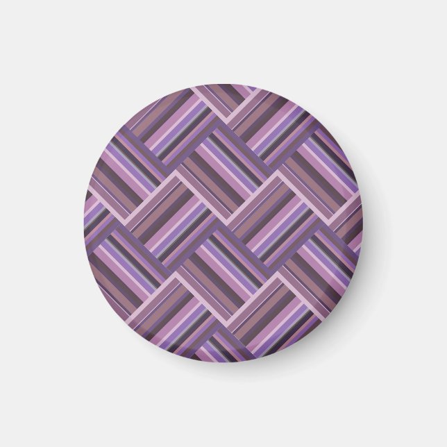 Mauve rand diagonalväv mönster magnet (Framsidan)