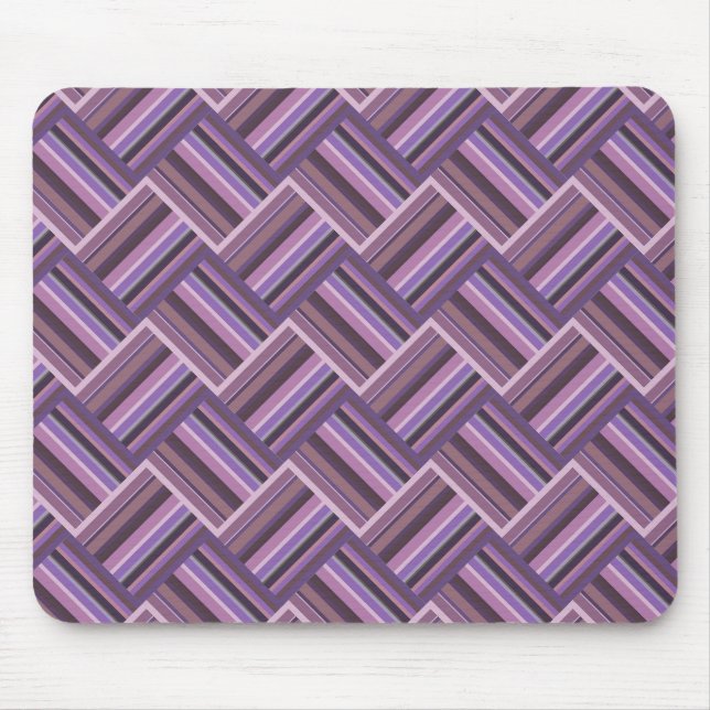 Mauve rand diagonalväv mönster musmatta (Framsidan)