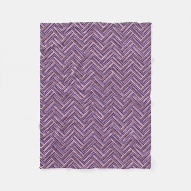 Mauve rand dubbla Västra mönster Fleecefilt (Framsidan)