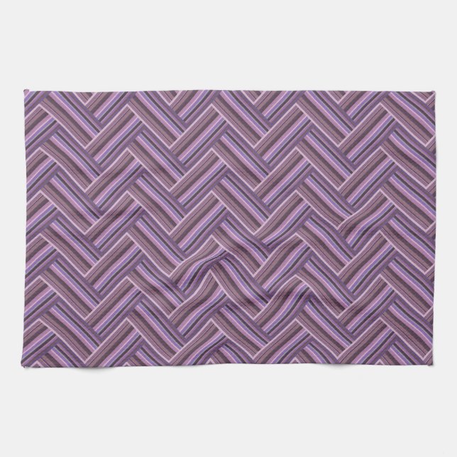 Mauve rand dubbla Västra mönster Kökshandduk (Horisontell)