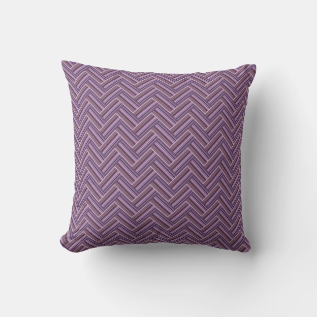 Mauve rand dubbla Västra mönster Kudde (Framsida)