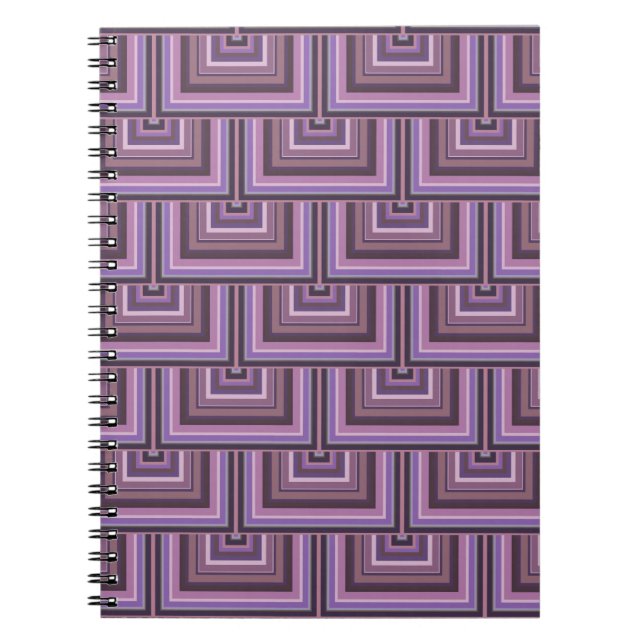 Mauve rand (mönster) anteckningsbok med spiral (Framsidan)