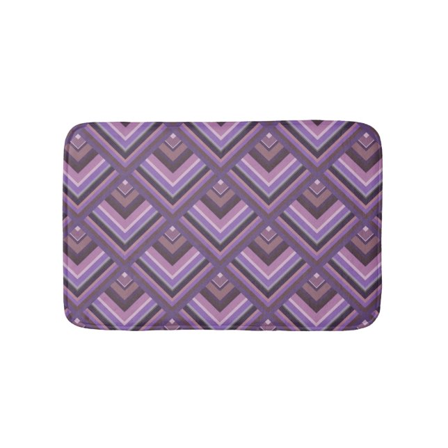 Mauve rand  mönster badrumsmatta (Framsidan)