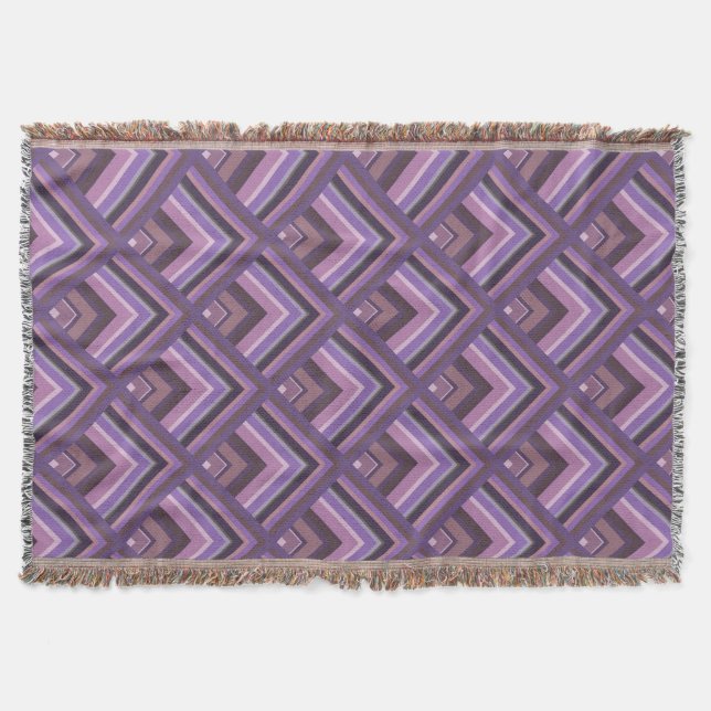 Mauve rand  mönster filt (Framsidan)