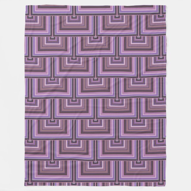 Mauve rand (mönster) fleecefilt (Framsidan)