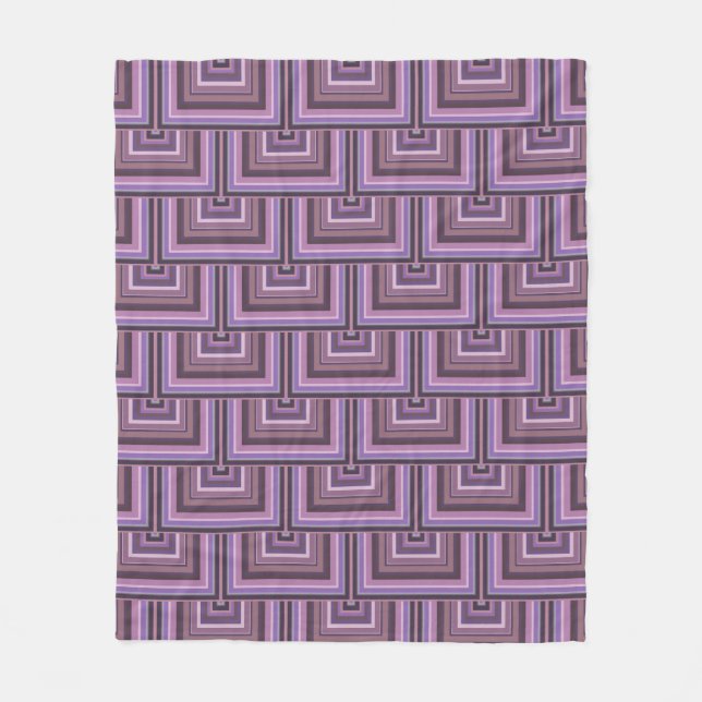Mauve rand (mönster) fleecefilt (Framsidan)