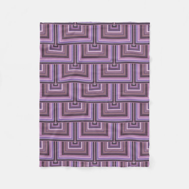 Mauve rand (mönster) fleecefilt (Framsidan)