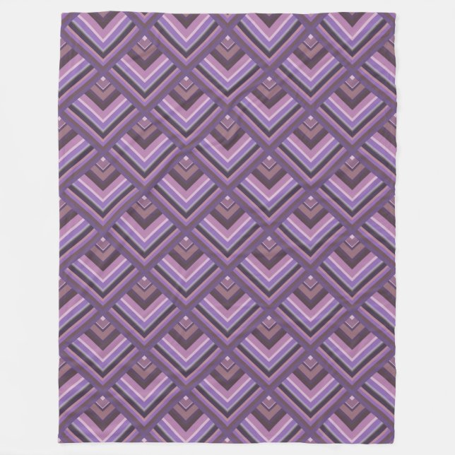 Mauve rand  mönster fleecefilt (Framsidan)
