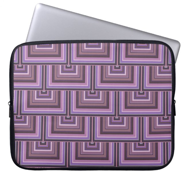 Mauve rand (mönster) laptop sleeve (Framsidan)