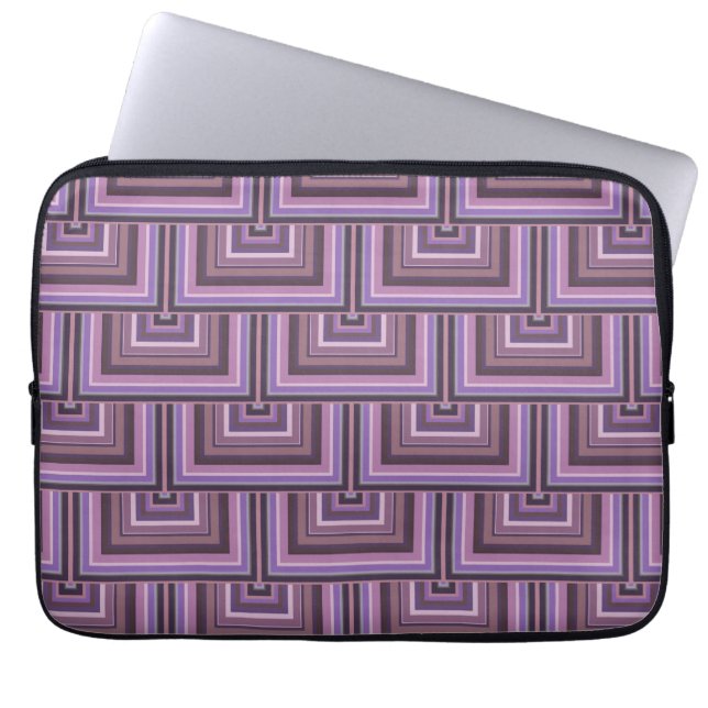 Mauve rand (mönster) laptop sleeve (Framsidan)