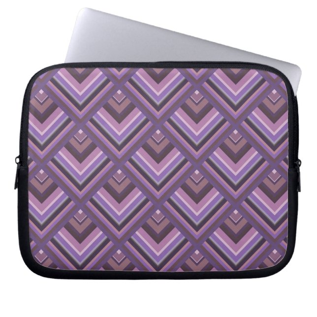 Mauve rand  mönster laptop sleeve (Framsidan)