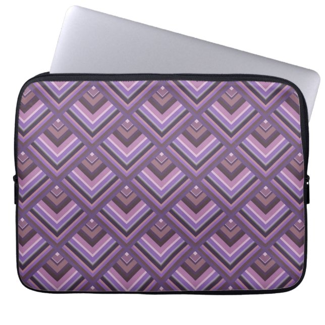 Mauve rand  mönster laptop sleeve (Framsidan)