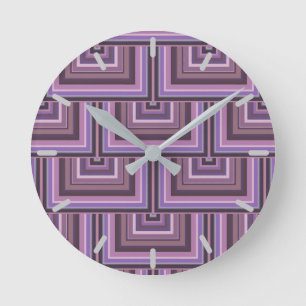 Mauve rand (mönster) rund klocka