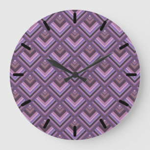 Mauve rand mönster stor klocka