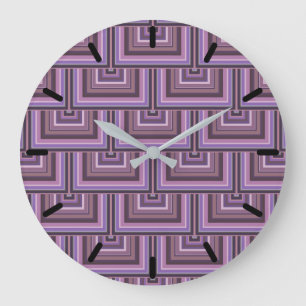 Mauve rand (mönster) stor klocka