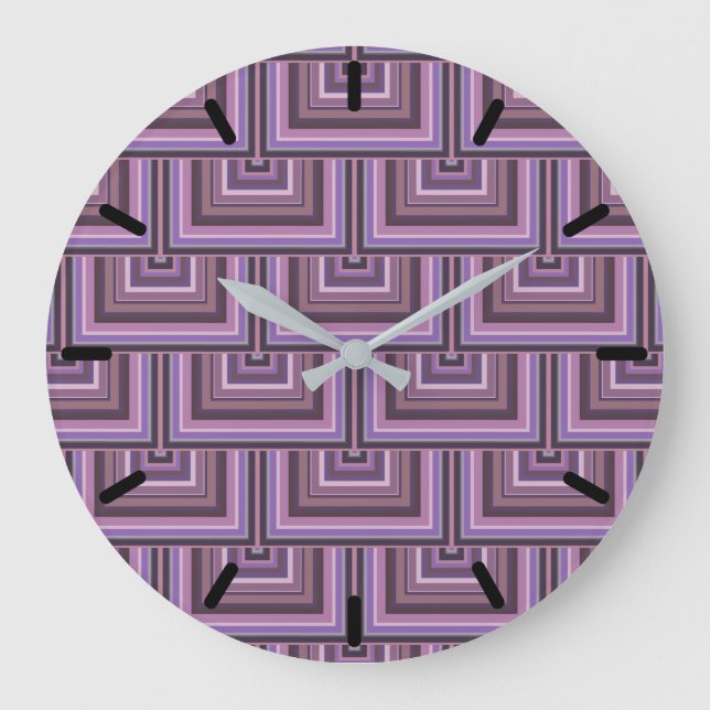 Mauve rand (mönster) stor klocka (Framsida)