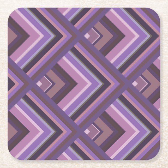 Mauve rand  mönster underlägg papper kvadrat (Framsidan)