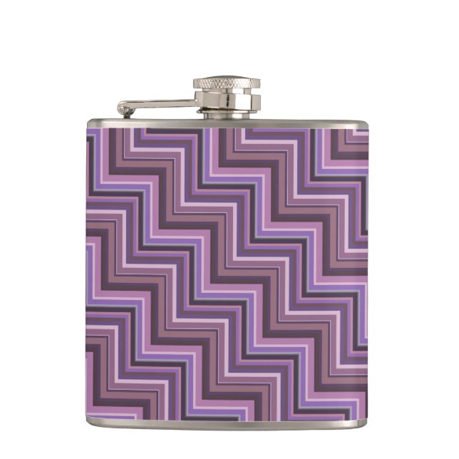 Mauve rand trappor mönster fickplunta (Framsidan)