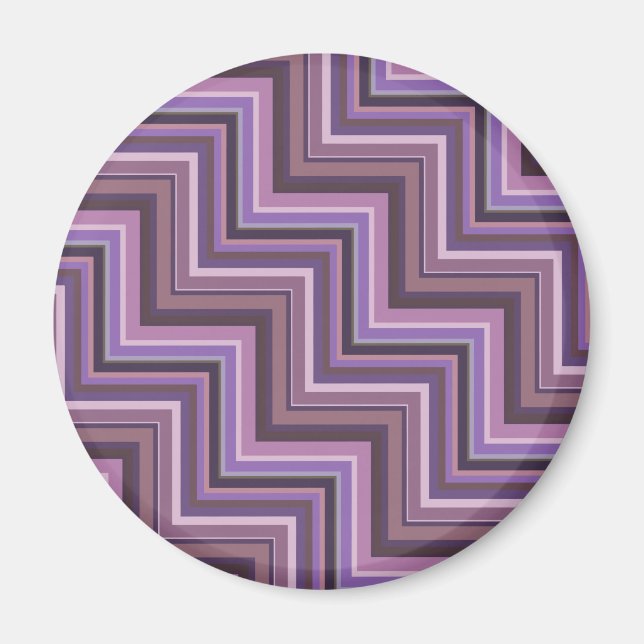 Mauve rand trappor mönster magnet (Framsidan)