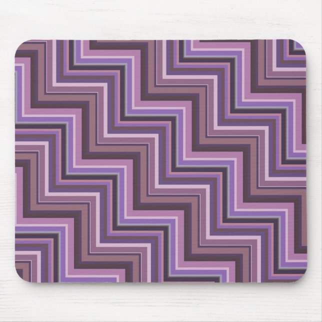 Mauve rand trappor mönster musmatta (Framsidan)