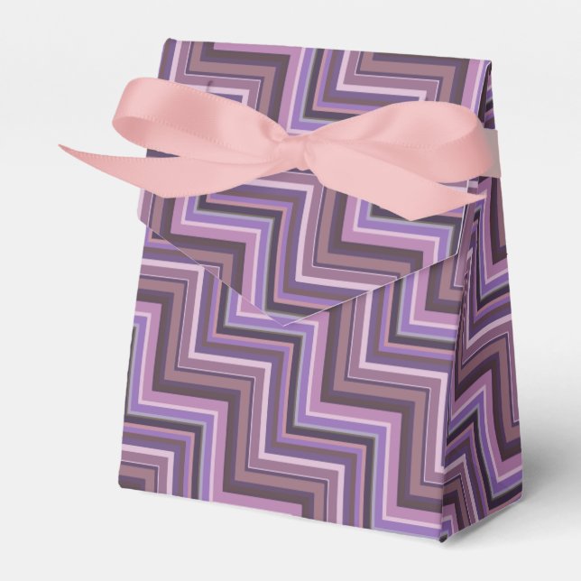 Mauve rand trappor mönster presentaskar (Framsidan Sidan)