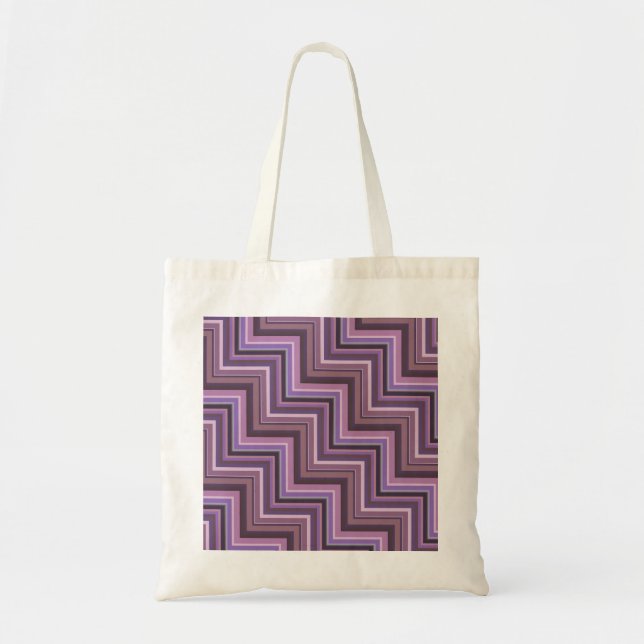 Mauve rand trappor mönster tygkasse (Framsidan)