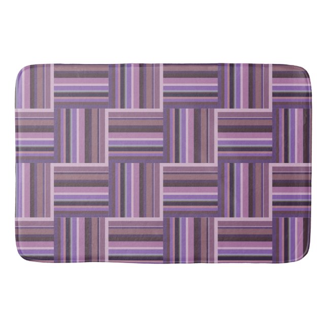 Mauve rand weave mönster badrumsmatta (Framsidan)