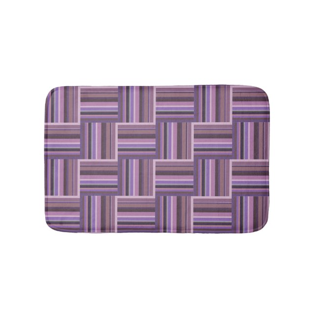 Mauve rand weave mönster badrumsmatta (Framsidan)