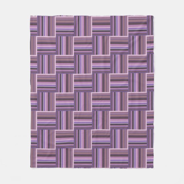 Mauve rand weave mönster fleecefilt (Framsidan)