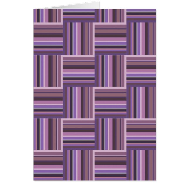 Mauve rand weave mönster hälsningskort (Framsidan)