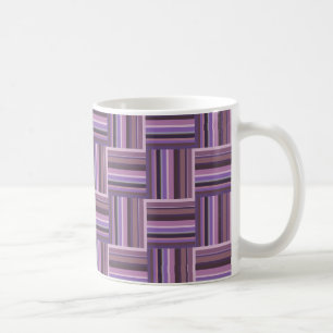 Mauve rand weave mönster kaffemugg