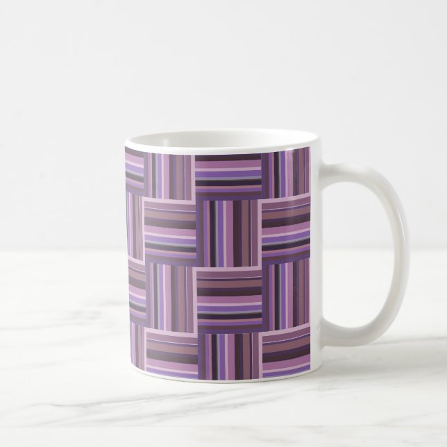 Mauve rand weave mönster kaffemugg (Höger)