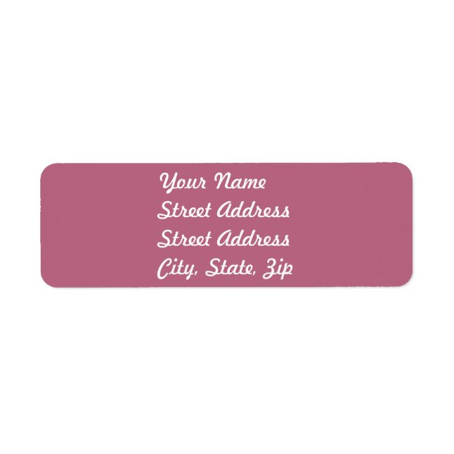 Mauve Returadress Sticker Etikett (Framsidan)