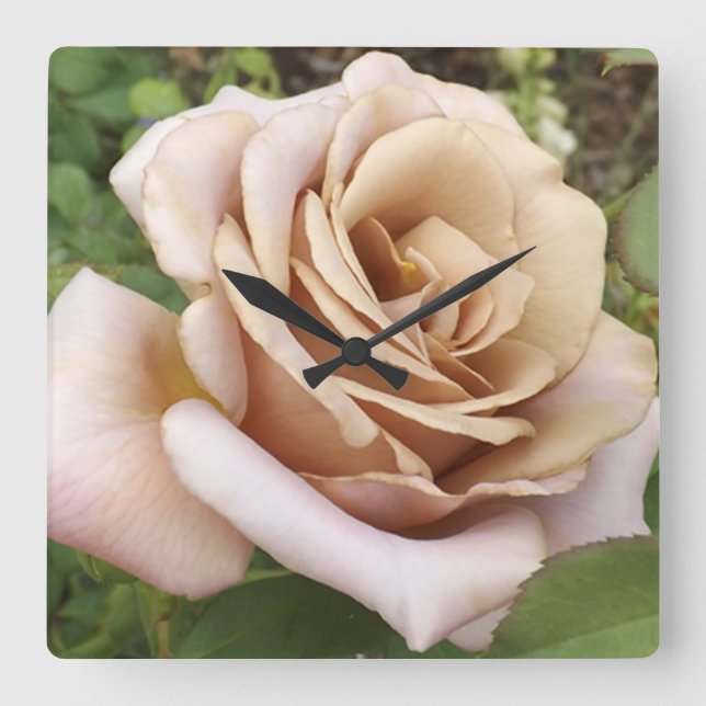 Mauve Ro Fyrkantig Klocka (Framsida)