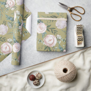 Mauve Ro Hydrangea Lotus Pod Wrapping Papprare Presentpapper
