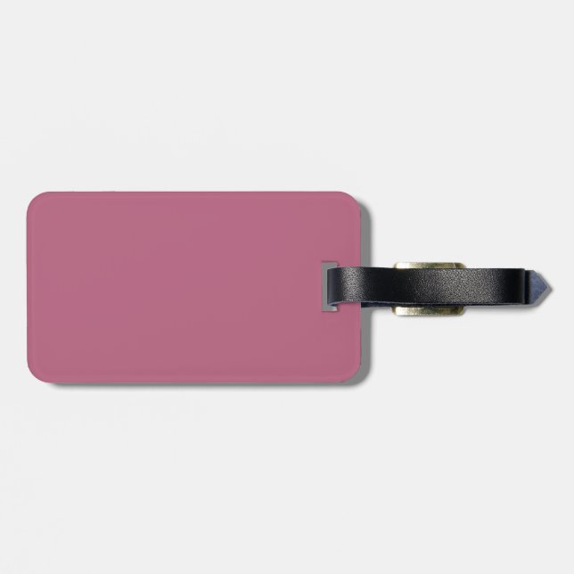 Mauve Rosa Luggage Tag Bagagebricka (Baksida Vågrät)