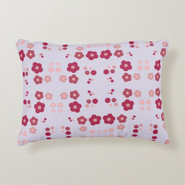 Mauve Rosa och hallon Prydnadskudde (Framsidan)