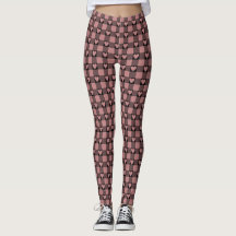 Mauve Rosa Svart Buffelhjärta Plaid
